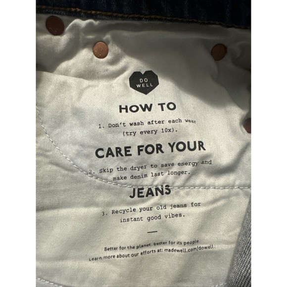 Madewell Size 29 The Perfect Vintage Crop Jeans Button Fly Barnsdale Wash - Picture 14 of 16